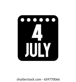 4 July calendar icon