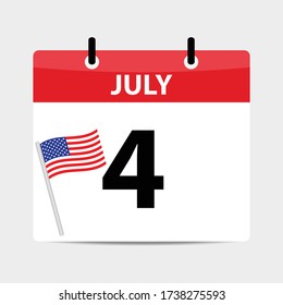 4 July calendar USA  Independence Day