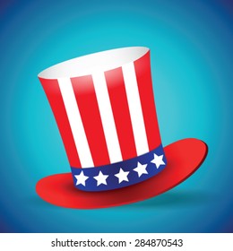 4 of July celebration hat icon. 