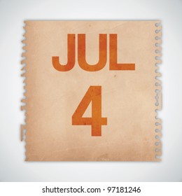 4 July Grunge Texture Paper Vector