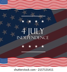 4 july independence america flag banner