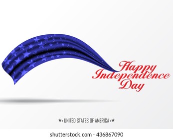4 July independence day vector illustration typography with background, typography, flag. 