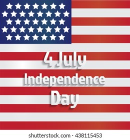 4 july independence day. Vector illustration.
