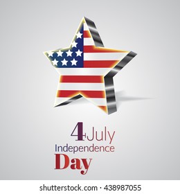 4 july independence day. Vector illustration.