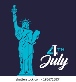 4 of july with liberty statue