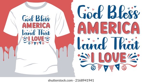4 July T-Shirt Design vector