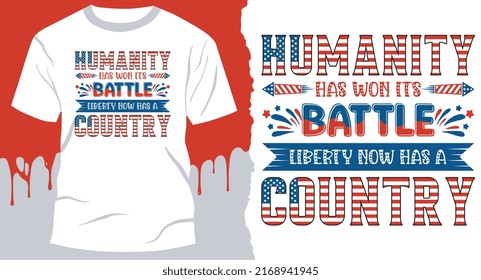 4 July T-Shirt Design vector