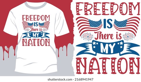 4 July T-Shirt Design vector