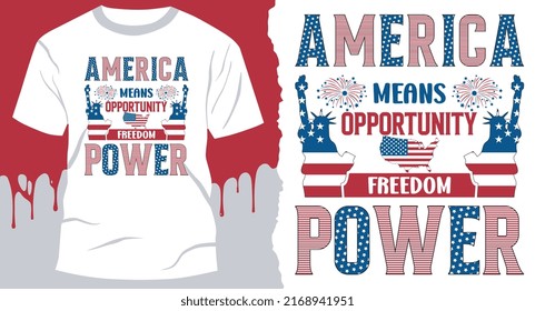 4 July T-Shirt Design vector