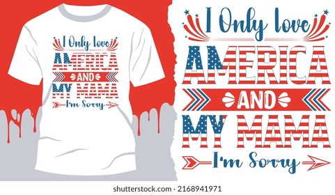 4 July T-Shirt Design vector