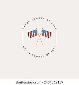 4 of July United States Independence Day celebration promotion advertising social media post banner, sticker, background, poster, card Independence day 