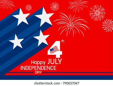 4 july USA independence day design vector illustration