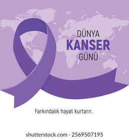 4 Şubat Dünya Kanser Günü. farkındalık hayat kurtarır.

Translation: world cancer day. awareness saves lives.