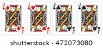 4 of a kind Jacks poker playing card