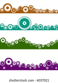4 Landscape elements - Transparent Circles grouped so that  colors can be easily changed