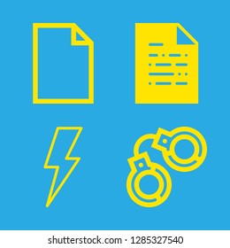 4 law icons with document and file in this set
