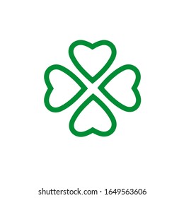 4 leaf clover green icon 