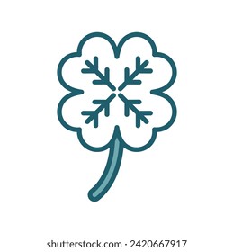 4 leaf clover icon vector design template simple and clean