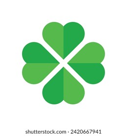 4 leaf clover icon vector design template simple and clean