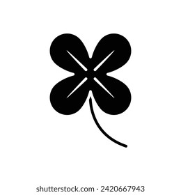 4 leaf clover icon vector design template simple and clean