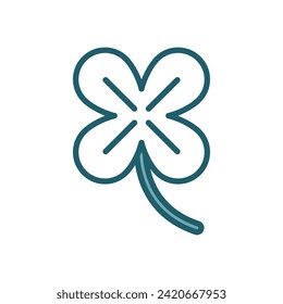 4 leaf clover icon vector design template simple and clean