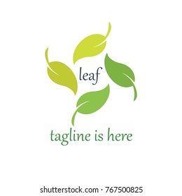 4 Leaf Logo Template Vector Design