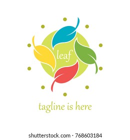 4 Leaf Logo Template Vector Design