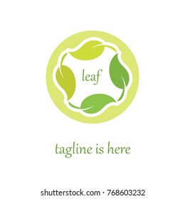 4 Leaf Logo Template Vector Design