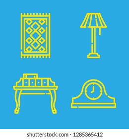 4 leg icons with adornment in this set