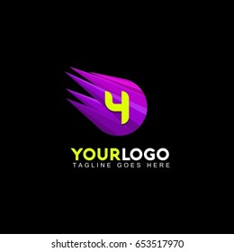 4 letter abstract logo design template. Dynamic vector unusual line font. Universal fast speed fire moving water quick energy drop icon symbol mark.
