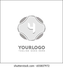 4 letter alarm clock typography logo design. Clock icon brand identity. Vintage vector illustration on white background.