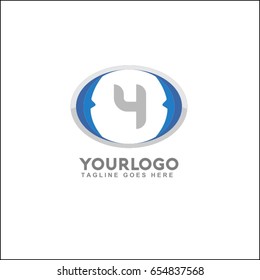 4 letter modern circle badge vector graphic emblem logo design. Tech vector illustration.