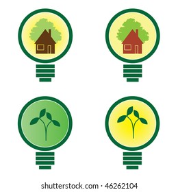 4 Light Bulb - environmental illustration vector
