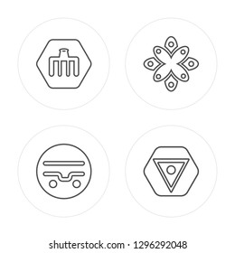 4 line Beauty, Precipitation, Abundance, Water modern icons on round shapes, Beauty, Precipitation, Abundance, Water vector illustration, trendy linear icon set.
