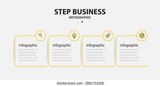 4 line business info graphic design templates