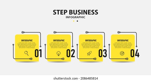 4 line business info graphic design templates