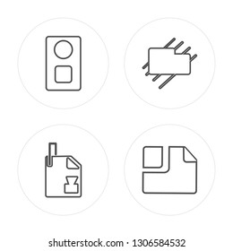 4 line Group, Adjust, Wipe, Clip modern icons on round shapes, Group, Adjust, Wipe, Clip vector illustration, trendy linear icon set.