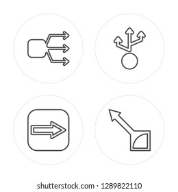 4 line Multiply, Right arrow, Multiply, Drag modern icons on round shapes, Multiply, Right arrow, Multiply, Drag vector illustration, trendy linear icon set.