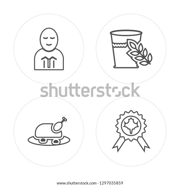 4 Line Prayer Thanksgiving Glass Water Stock Vector Royalty Free