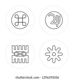 4 line Reconciliation, Lifes challenges, Jupiter, Salt modern icons on round shapes, Reconciliation, Lifes challenges, Jupiter, Salt vector illustration, trendy linear icon set.
