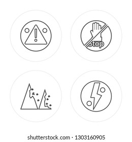 4 line Restaurant, Junction, Skateboard, No alcohol modern icons on round shapes, Restaurant, Junction, Skateboard, No alcohol vector illustration, trendy linear icon set.