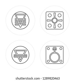 4 line Soapstone, Soapstone, Soot, Lethargy modern icons on round shapes, Soapstone, Soapstone, Soot, Lethargy vector illustration, trendy linear icon set.