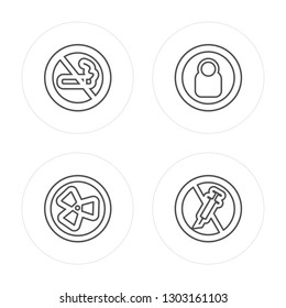 4 line Weapons, Parking, Drinks, Car modern icons on round shapes, Weapons, Parking, Drinks, Car vector illustration, trendy linear icon set.