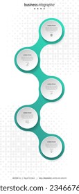 4 list of steps, layout diagram with number of sequence, circular infographic element template