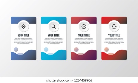 4 list or table infographic element vector, can be used for business presentation, website element, and other.