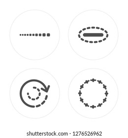 4 Loading, Loading modern icons on round shapes, vector illustration, eps10, trendy icon set.