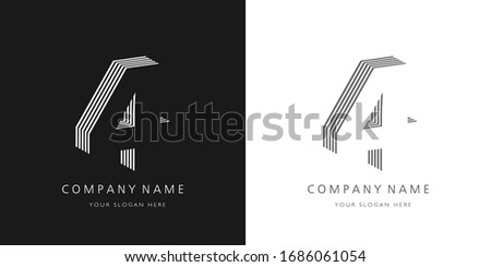 4 logo number modern design