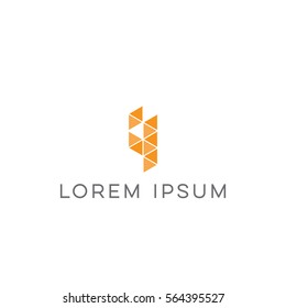 4 logo vector orange
