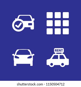 4 manufacture icons in vector set. automobile, automotive and grid illustration for web and graphic design