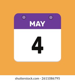 4 may calender icon text page monthly web design.